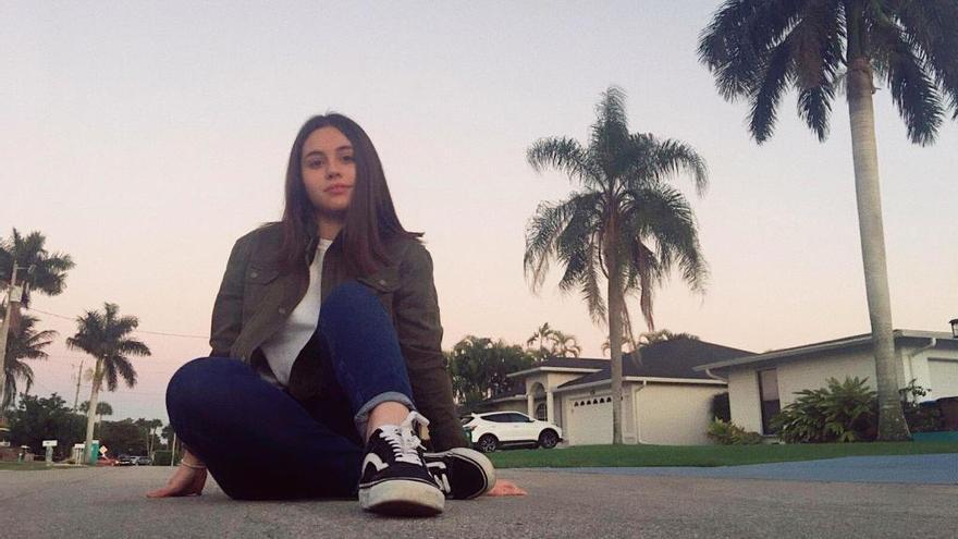 La joven estudiante zamorana, Lucía Lucas Crespo, durante unas vacaciones en Florida.