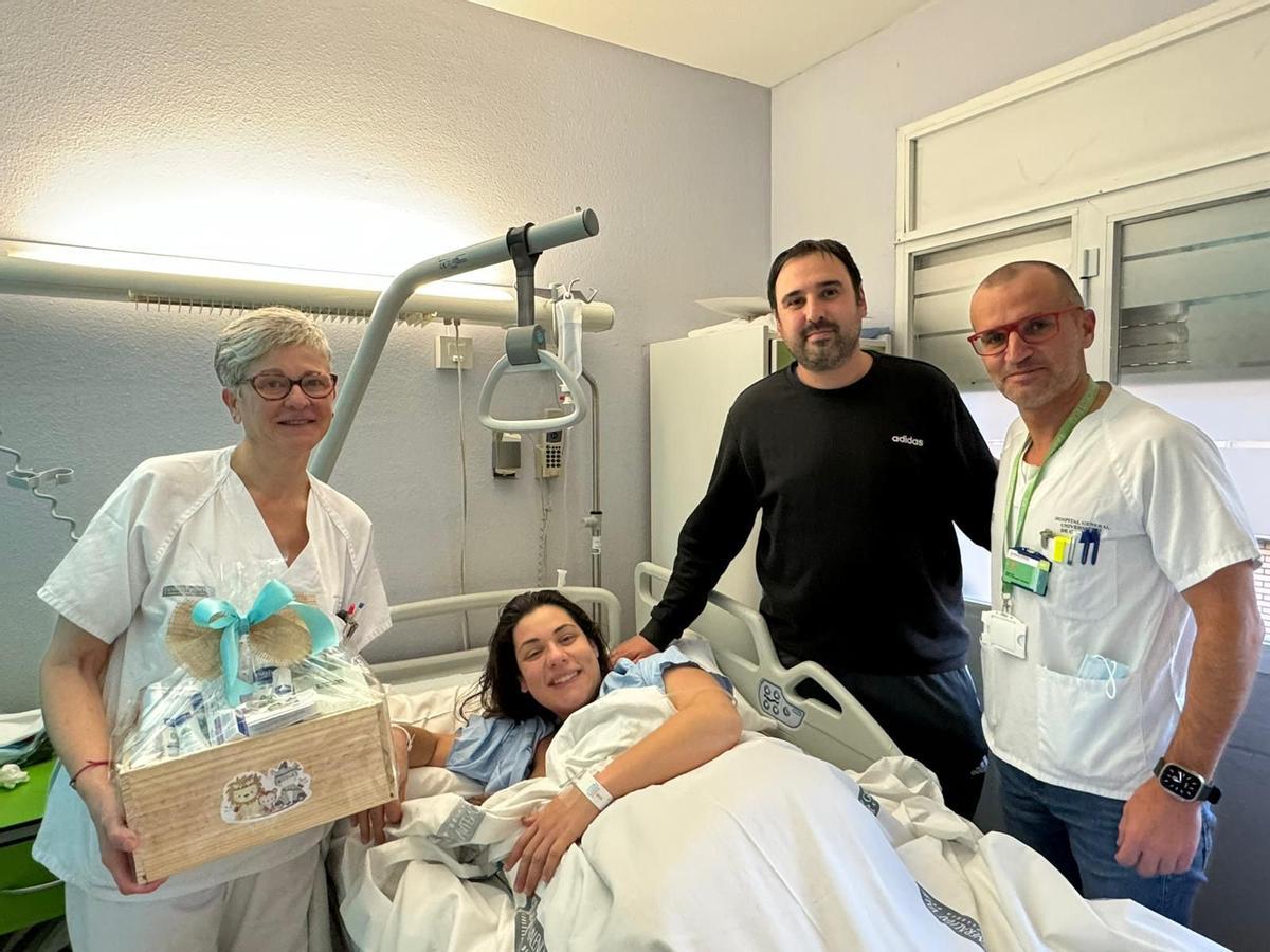 Marc, primer bebé nacido en el Hospital General de Castellón.