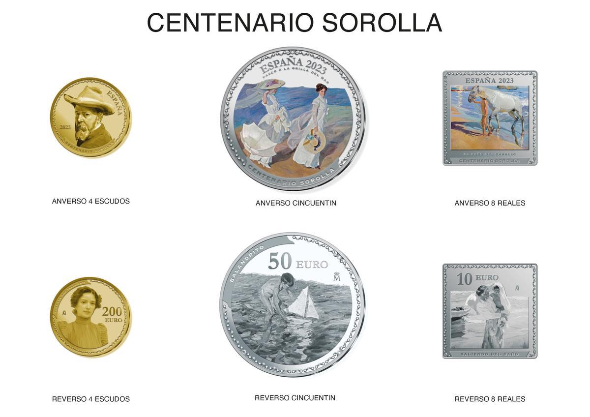 Colección de monedas del 'Centenario Sorolla'.