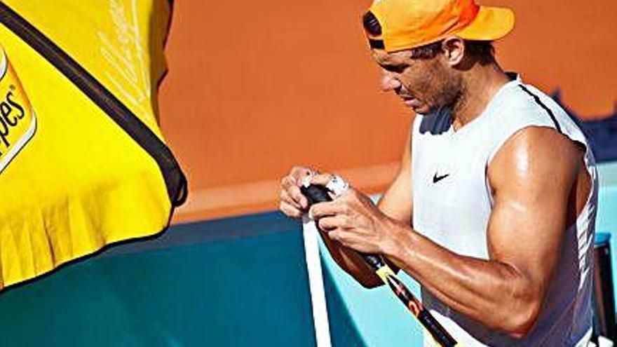 Rafa Nadal ya entrena en Madrid.