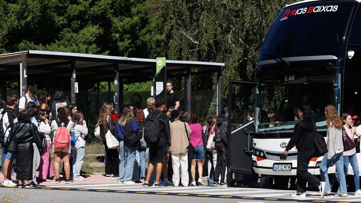 Estudiantes de la Facultad de Filología y Traducción de la Universidad de Vigo.