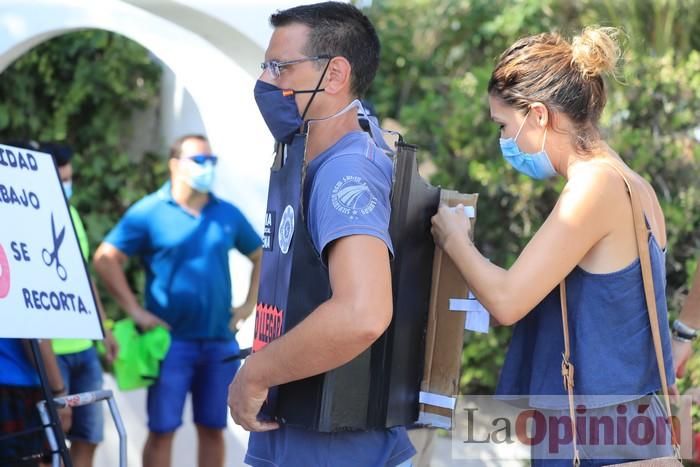 Protesta de policías en La Manga