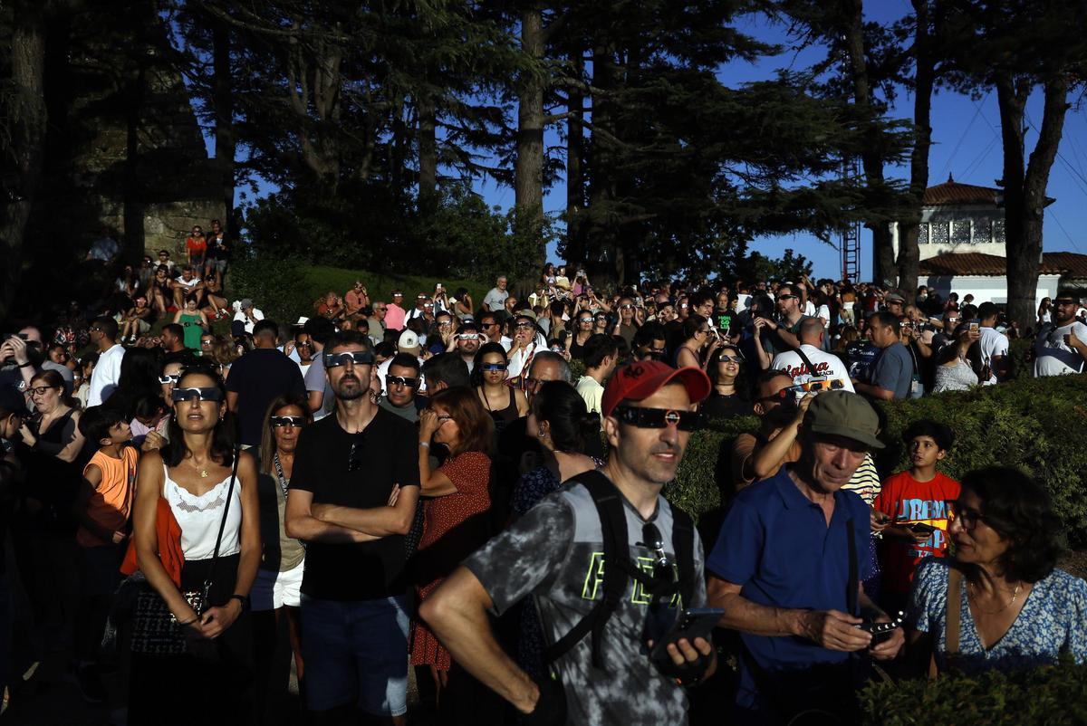 El eclipse desde el Monte de O Castro, en Vigo El eclipse desde el Monte de O Castro, en Vigo