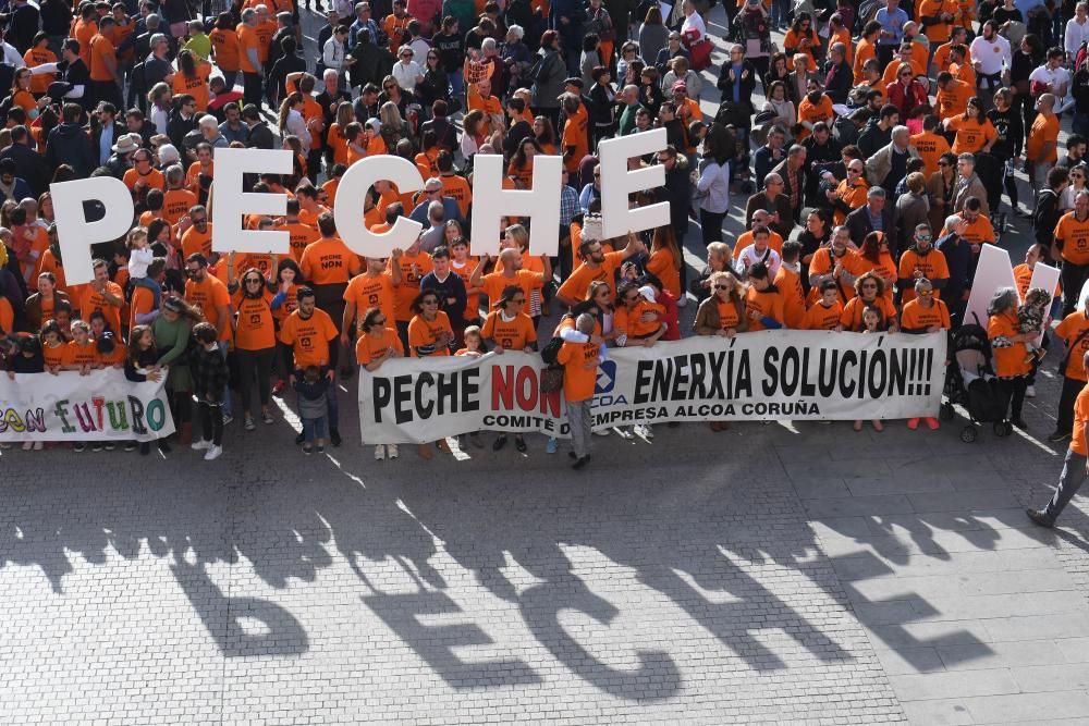 Concentración contra el cierre de Alcoa