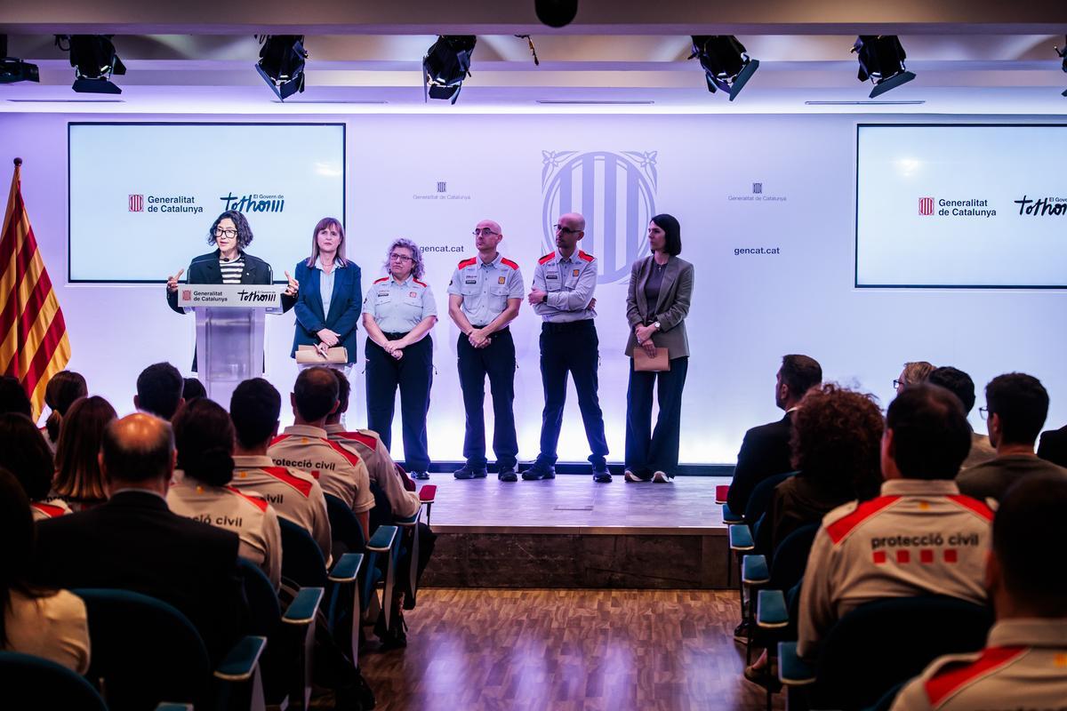 Acte de recepció del nou personal de la Direcció General de Protecció Civil, aquest dilluns a Barcelona