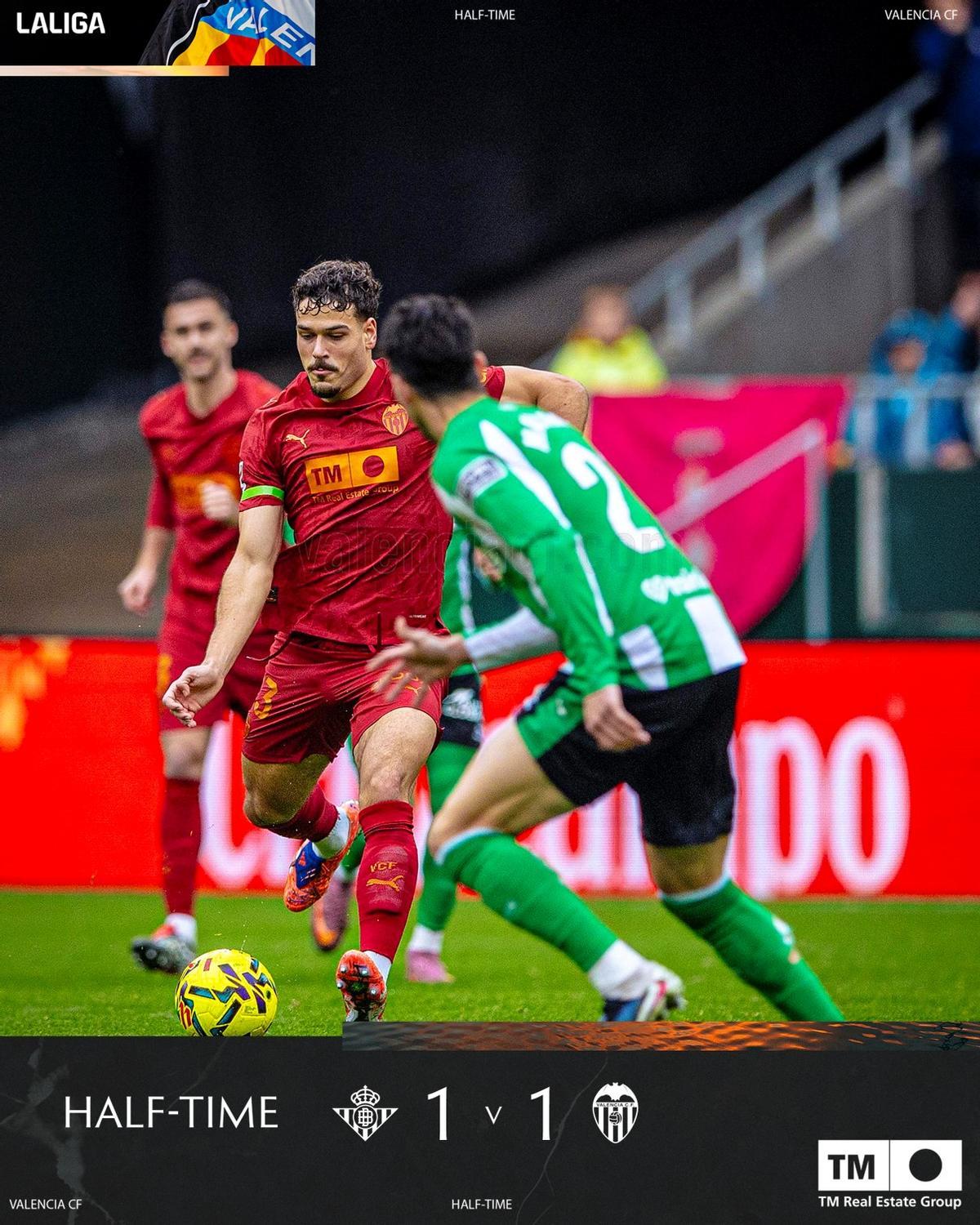 Filip Ugrinic en el partido contra el Betis