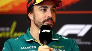 Fernando Alonso, en rueda de prensa