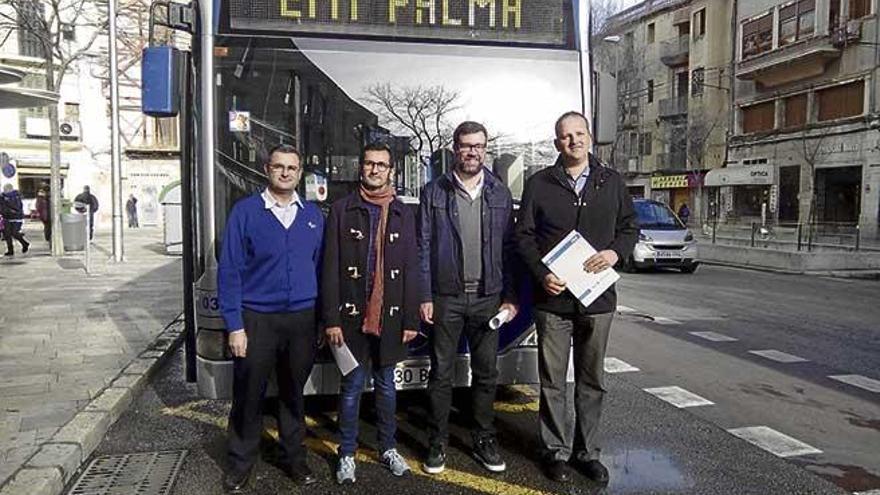 Toni Puig, Joan Ferrer, Antoni Noguera y Mateu Marcús, ayer, tras la rueda de prensa.