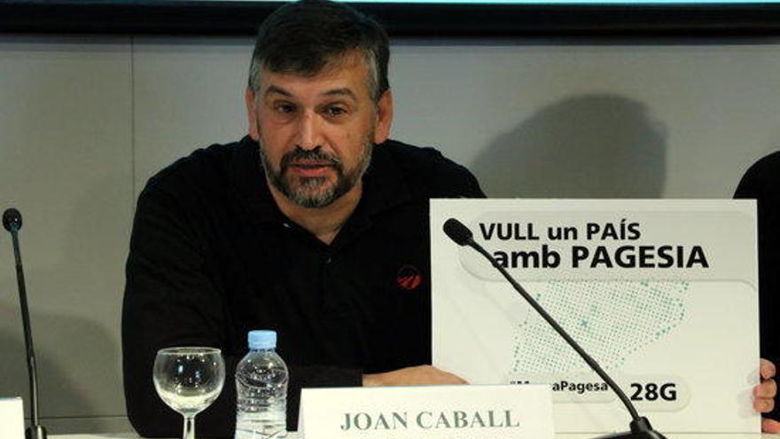 El coordinador nacional d&#039;Unió de Pagesos, Joan Caball