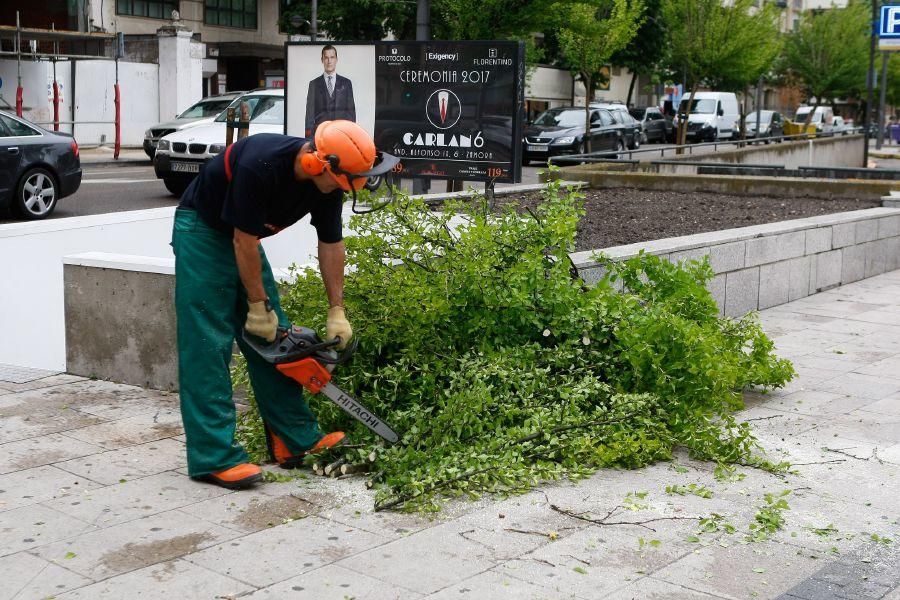 Un chaparrón sorprende a los zamoranos