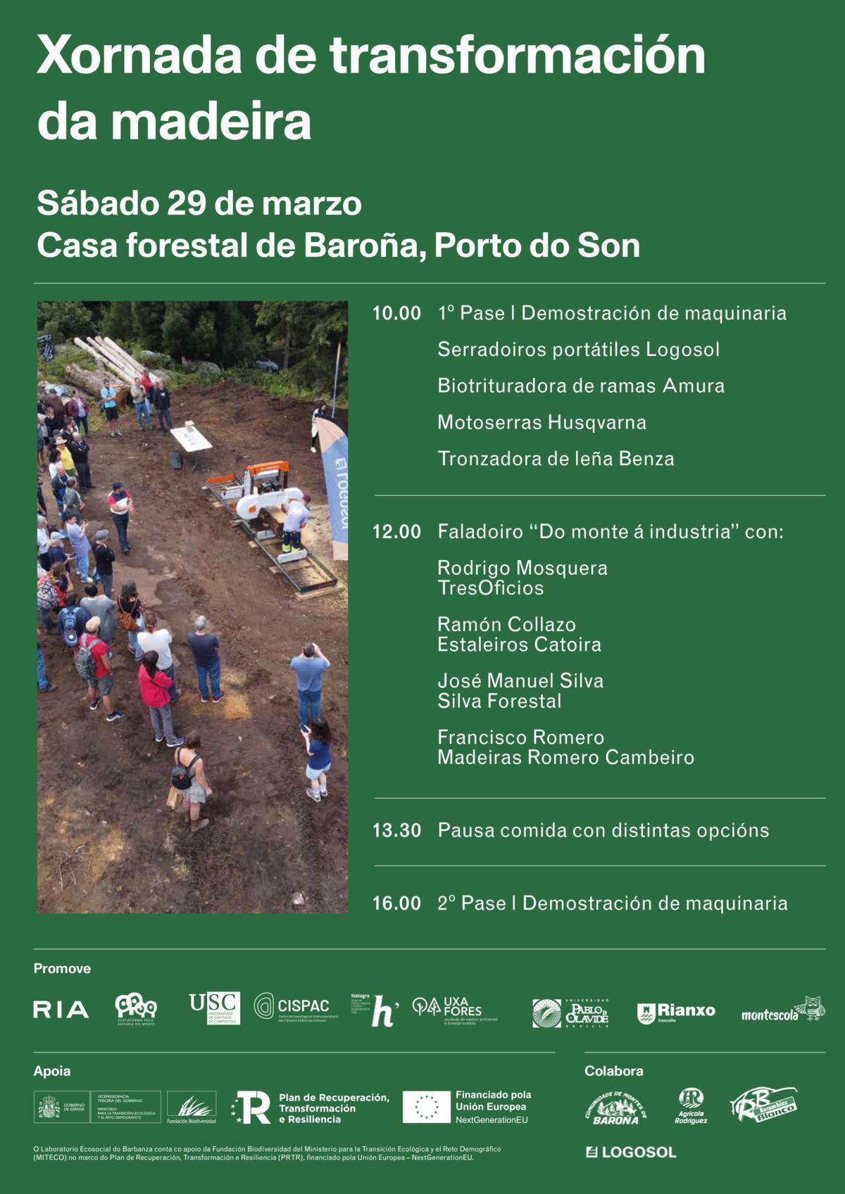 Xornada de transformación da madeira en Baroña