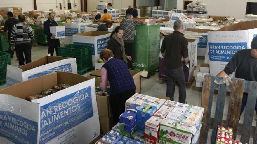 Imagen del almacén de Bancosol después de la última gran recogida de alimentos.