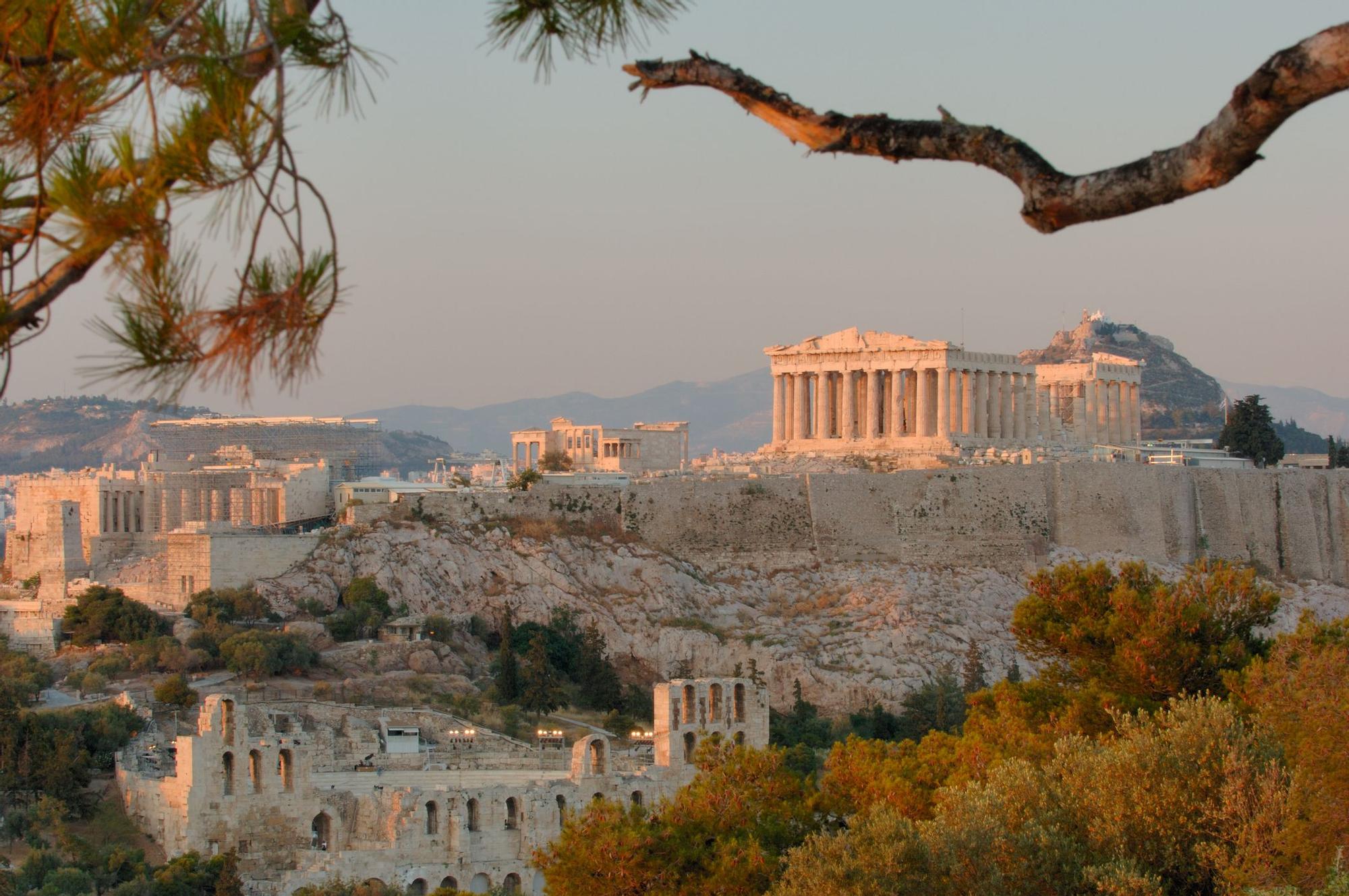Vista privilegiada de la Acrópolis de Atenas