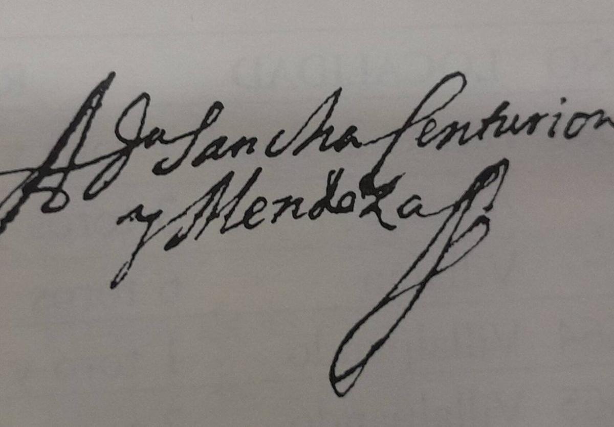 A la izquierda, firma de la condesa de Benavente en un documento ganadero; a la derecha, representación a atribuida a un toro de una ganadería zamorana de hace varios siglos.