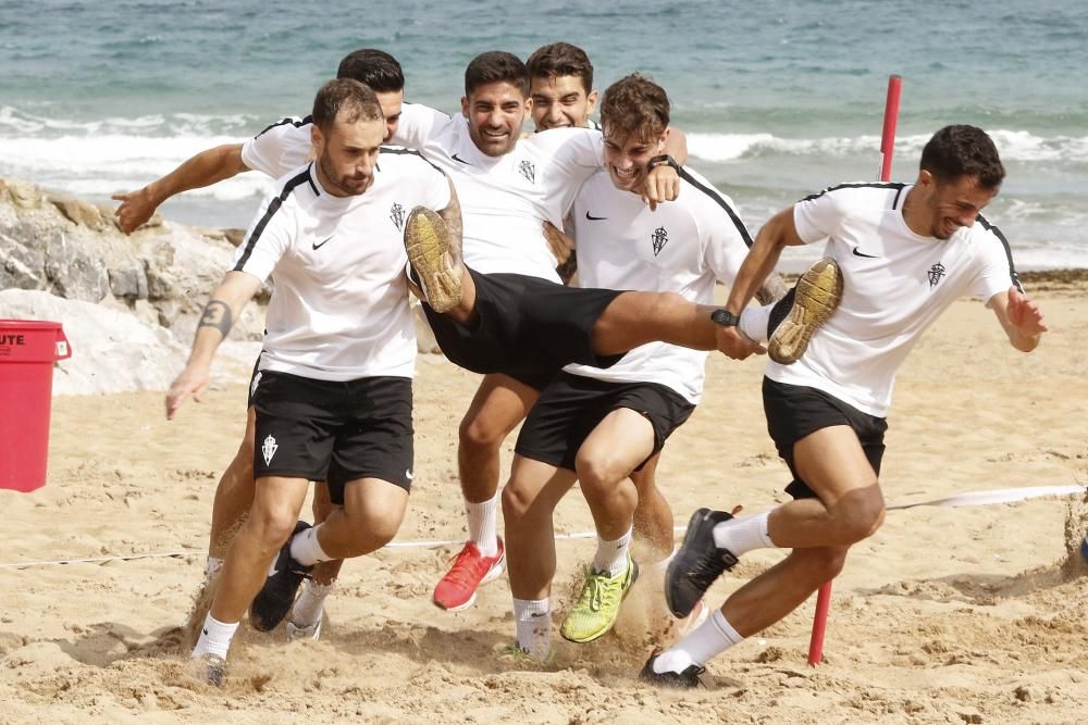 El Sporting se entrena en La Ñora