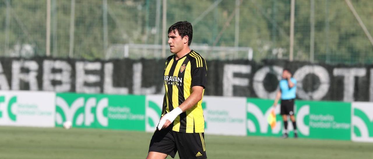 Iván Azón, durante un encuentro de pretemporada