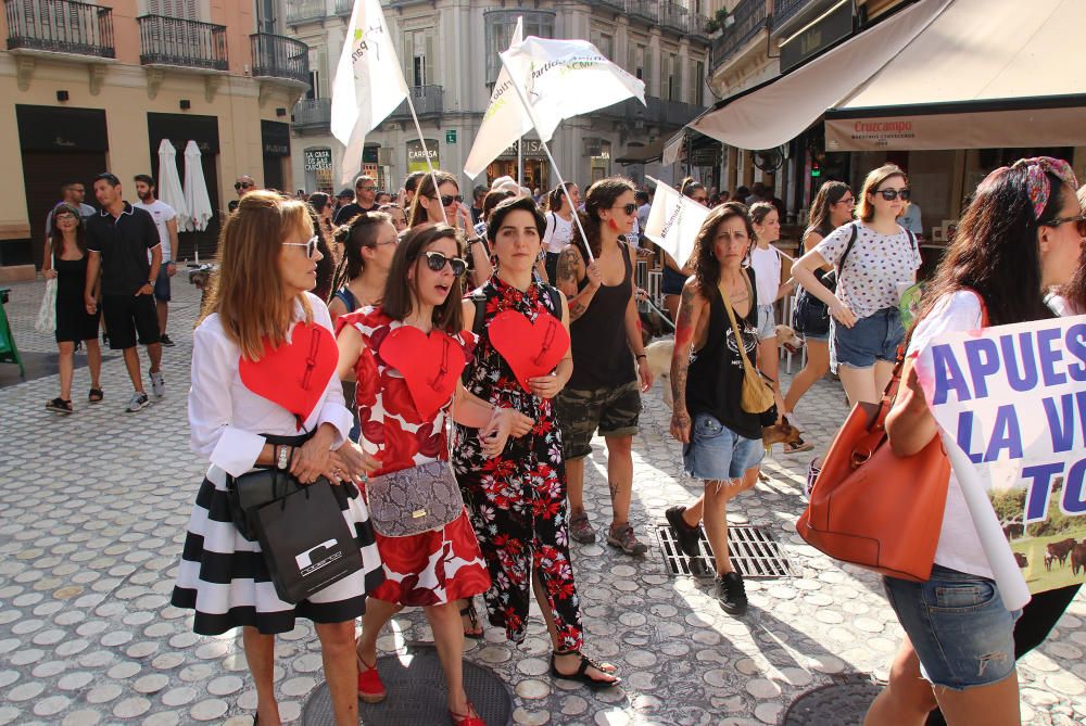 Centenares de personas se unen en Málaga contra la tauromaquia