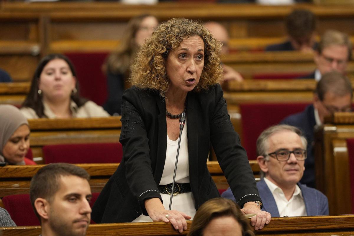La portavoz de ERC en el Parlament, Ester Capella, este jueves en el Parlament.
