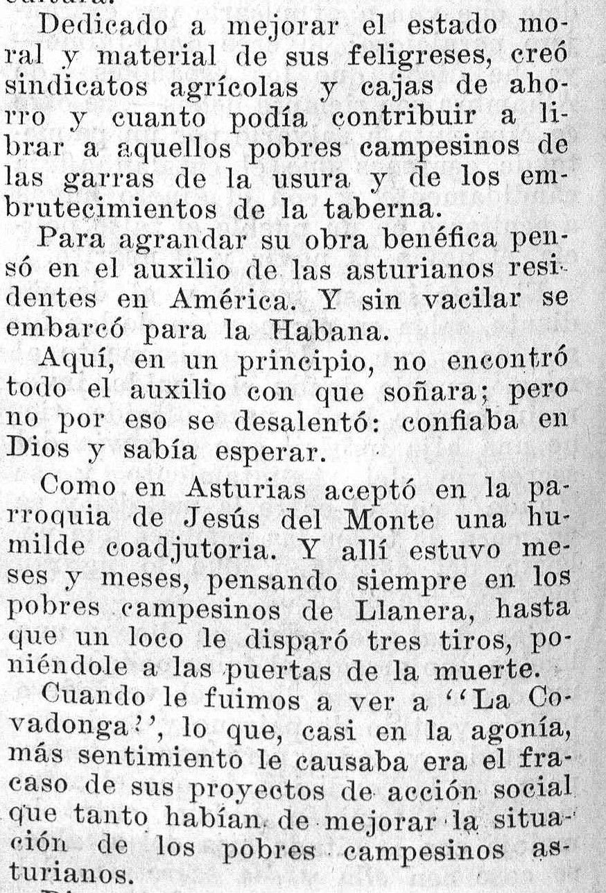 Fragmento de la crónica periodística de 1915.