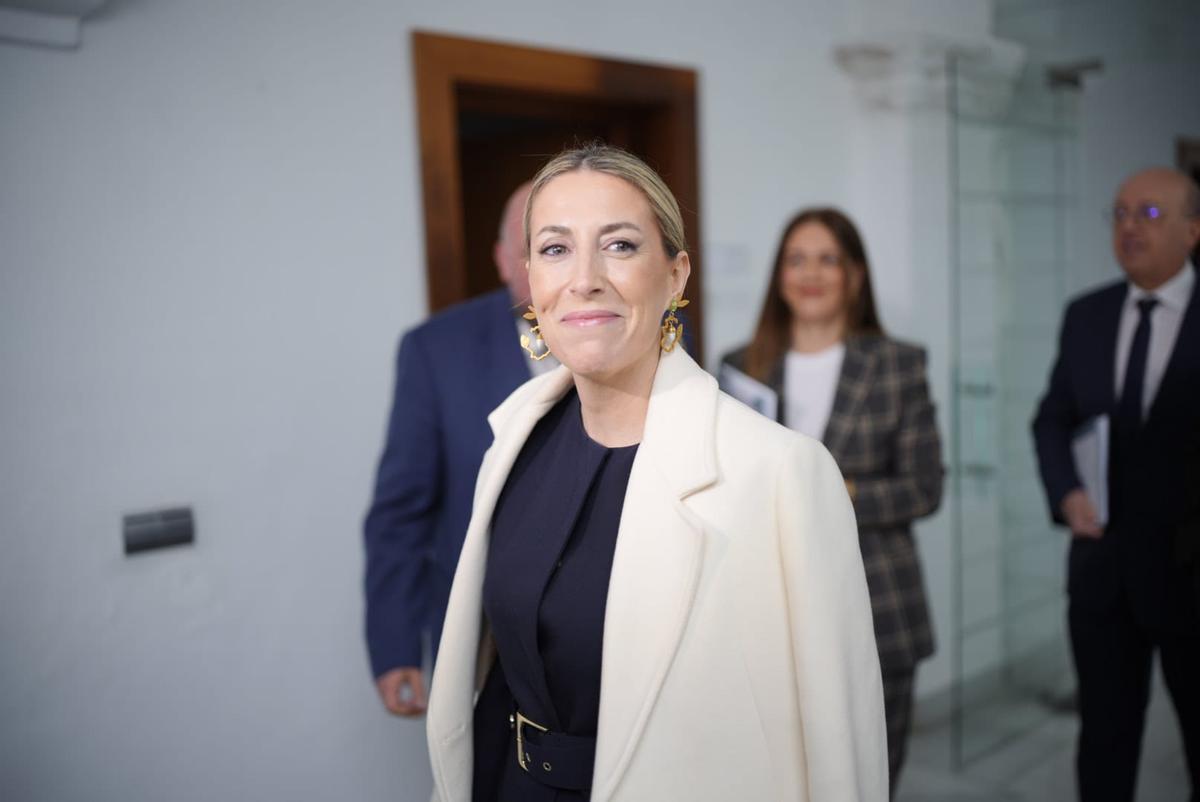 La presidenta en funciones, María Guardiola, este viernes