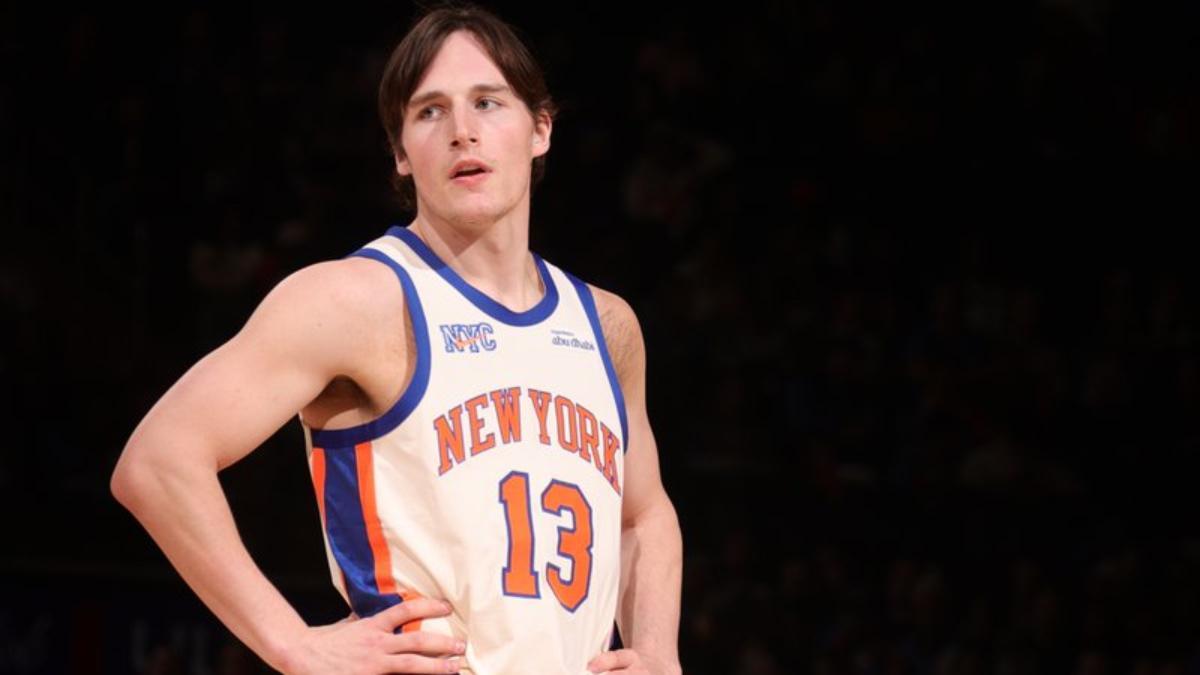 Tyler Kolek, en el partido de los Knicks