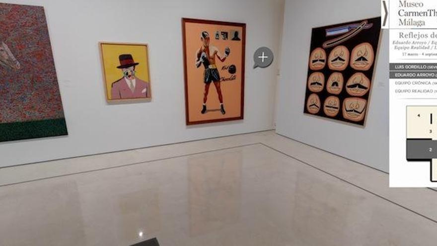 Imagen de la visita virtual de la exposición «Reflejos del pop» que ofrece la web del Museo Thyssen.