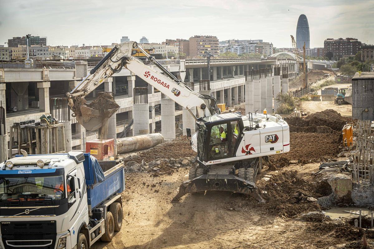 Así están las obras de la futura estación de la Sagrera