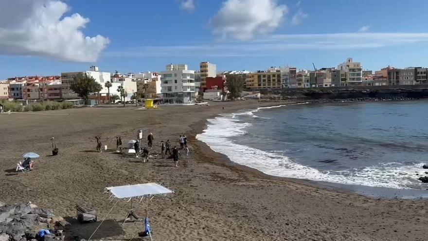 Rodaje del cortometraje &#039;Sin Piel&#039; en la playa de La Garita, en Telde