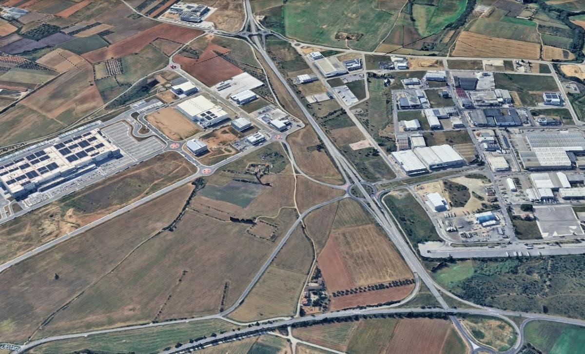 Vista aèria de la plataforma logística del Far i Vilamalla.