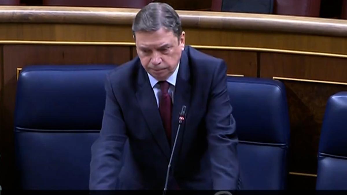 El ministro Planas sufre un vértigo cuando tomaba la palabra en el Congreso