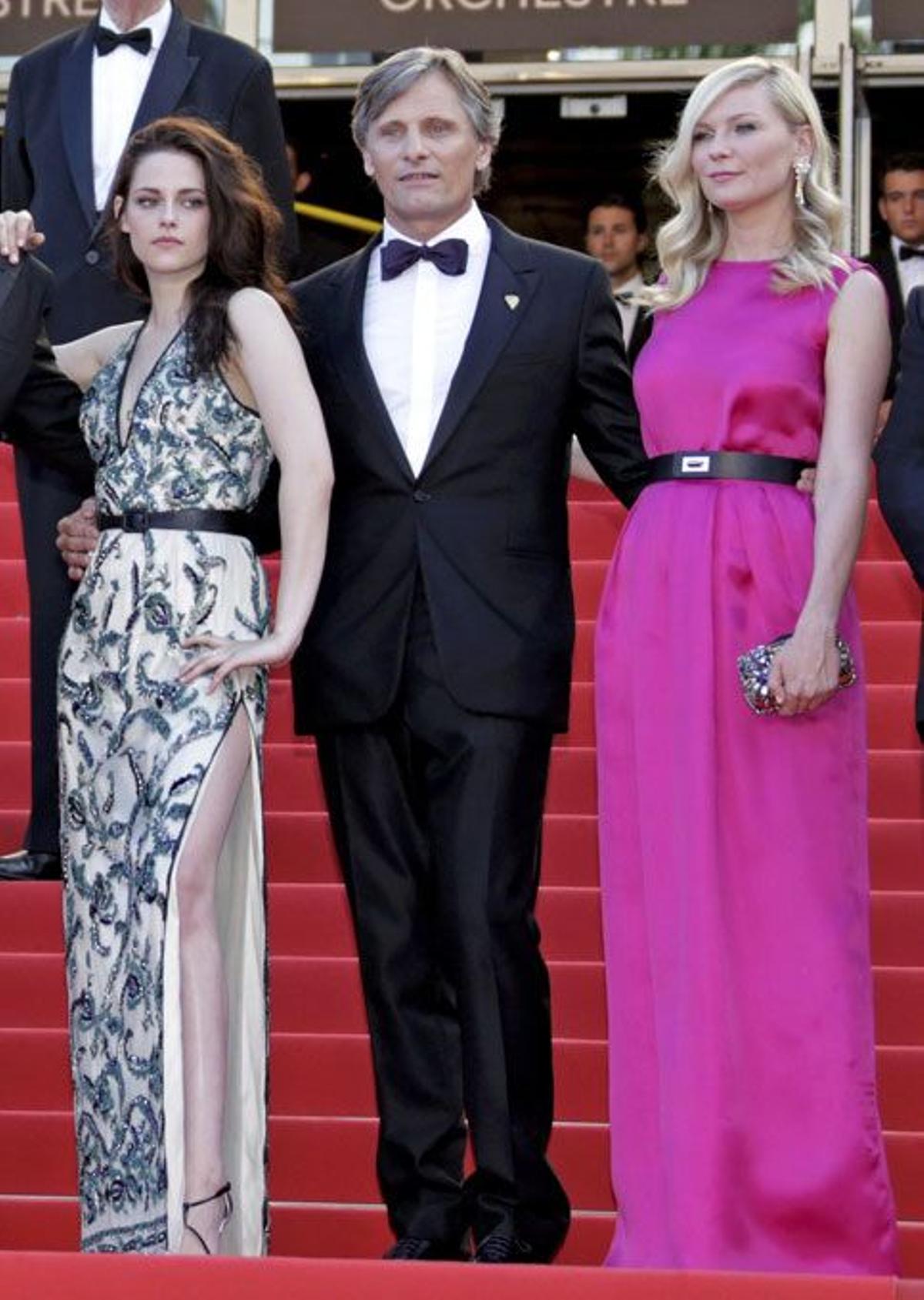 Kirsten Stewart, Viggo Mortensen y Kirsten Dunst.
