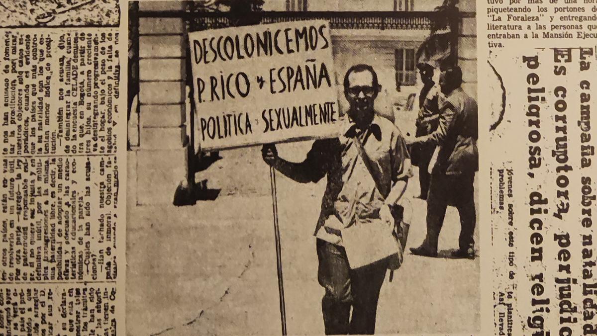 Martín Sagrera, en 1959 en Puerto Rico, su primera protesta con pancarta.