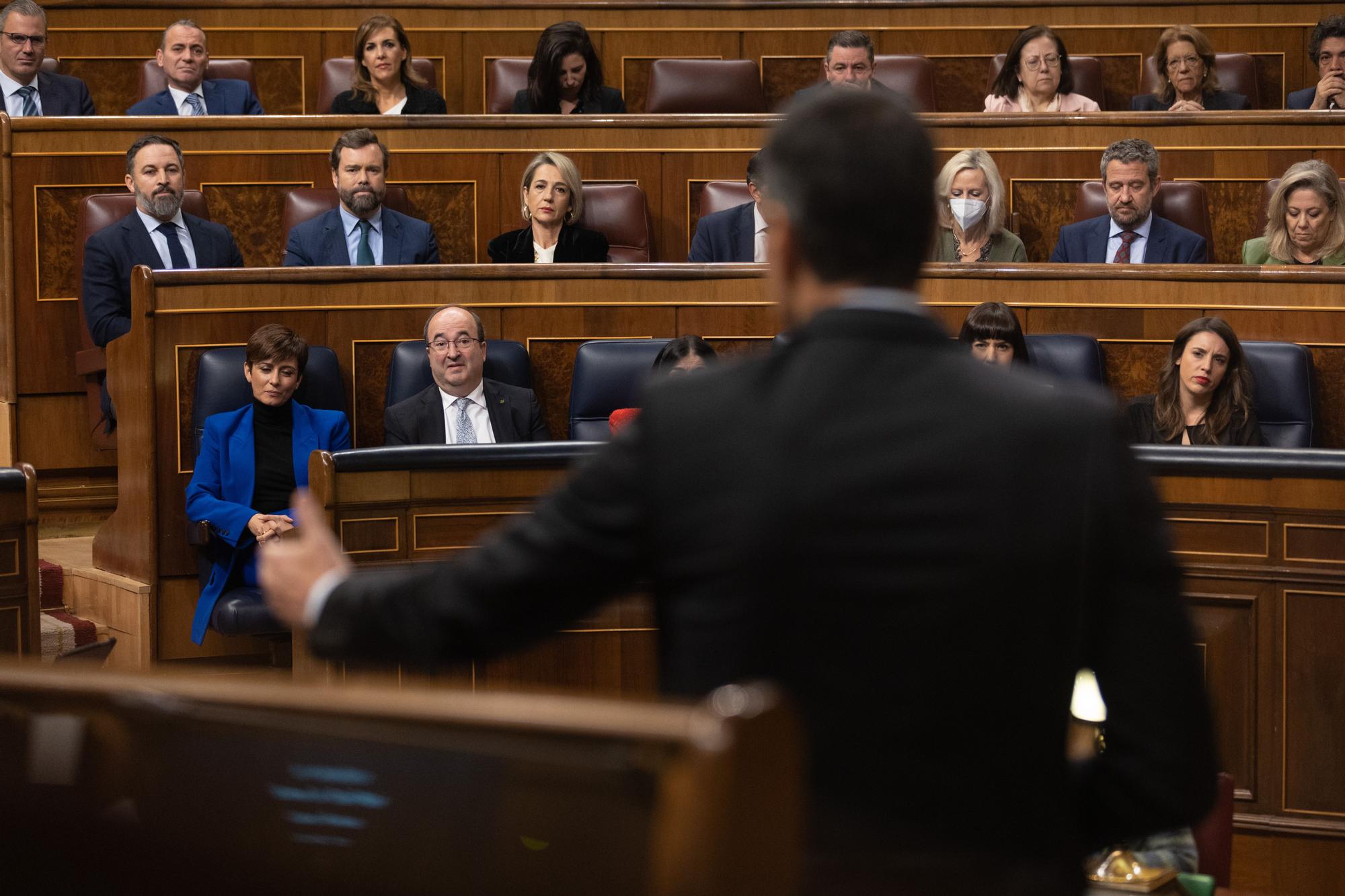 Pedro Sánchez, en una intervención en el Congreso de los Diputados. EPC