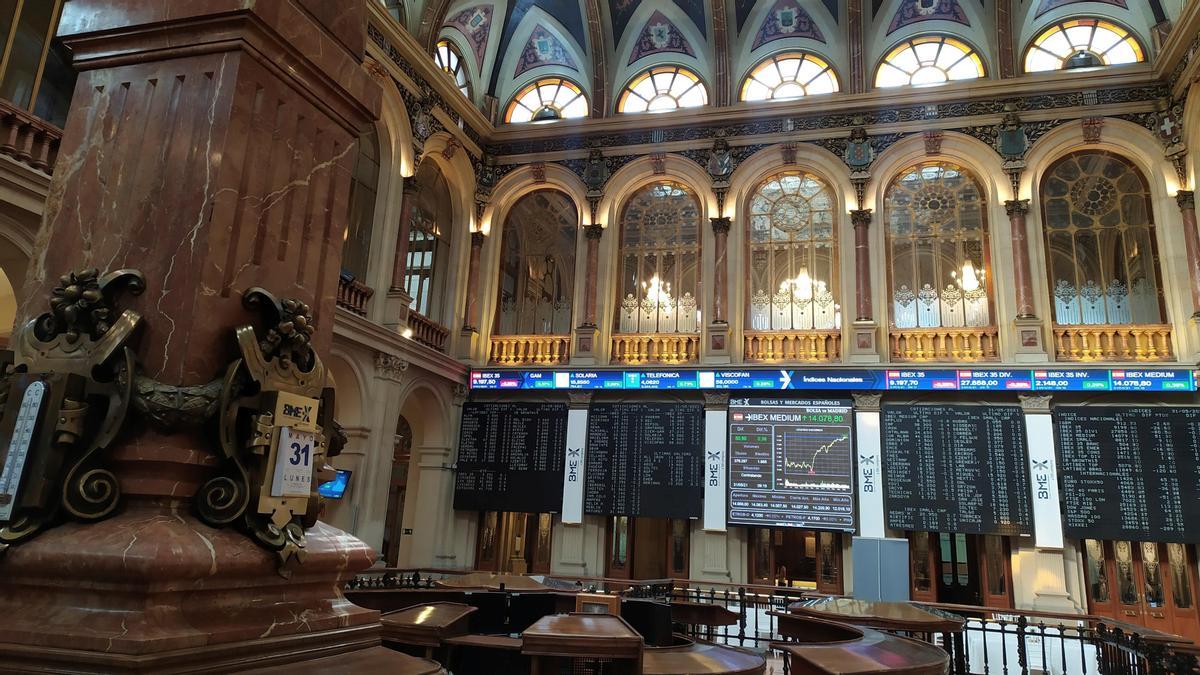 Imagen del interior del Palacio de la Bolsa.