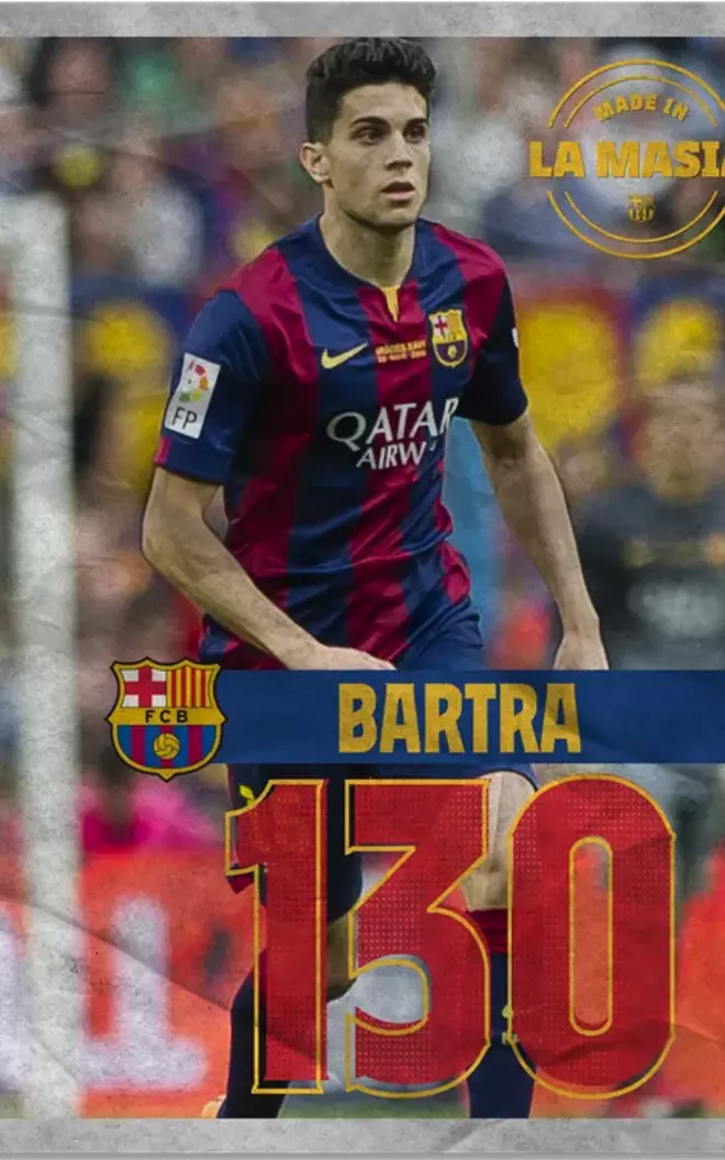 130. Marc BARTRA 14/2/10. Debut en Liga At. Madrid – FCB 2009-10. 103 Partidos oficiales