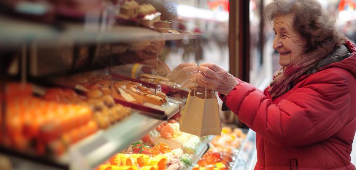 Una mujer en un supermercado
