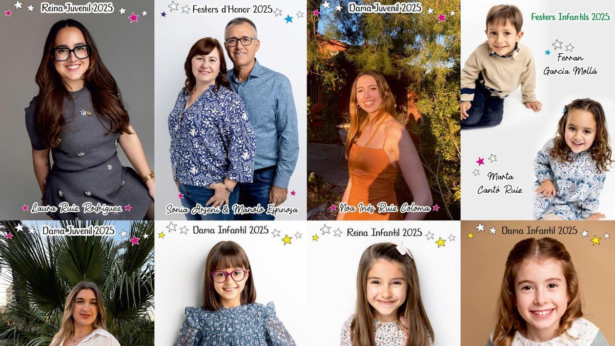 Principales cargos festeros de las celebraciones de Perleta-Maitino en Elche