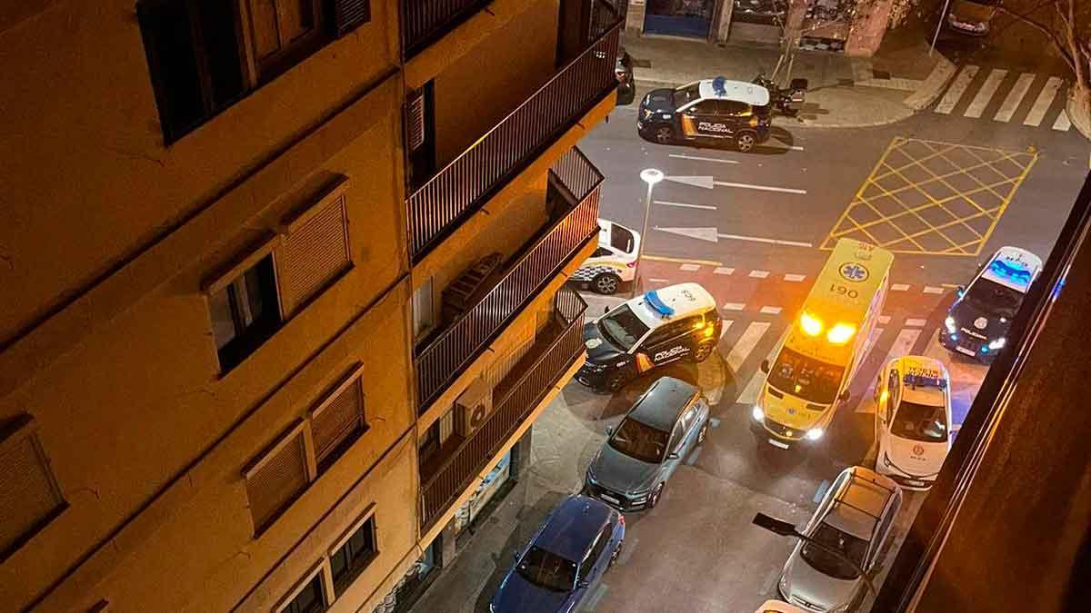 Una ambulancia en el lugar de los hechos