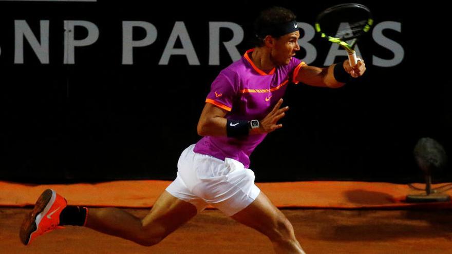 Rafa Nadal, durante el partido contra Thiem