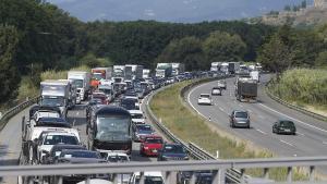 Retenciones por un accidente en la AP-7