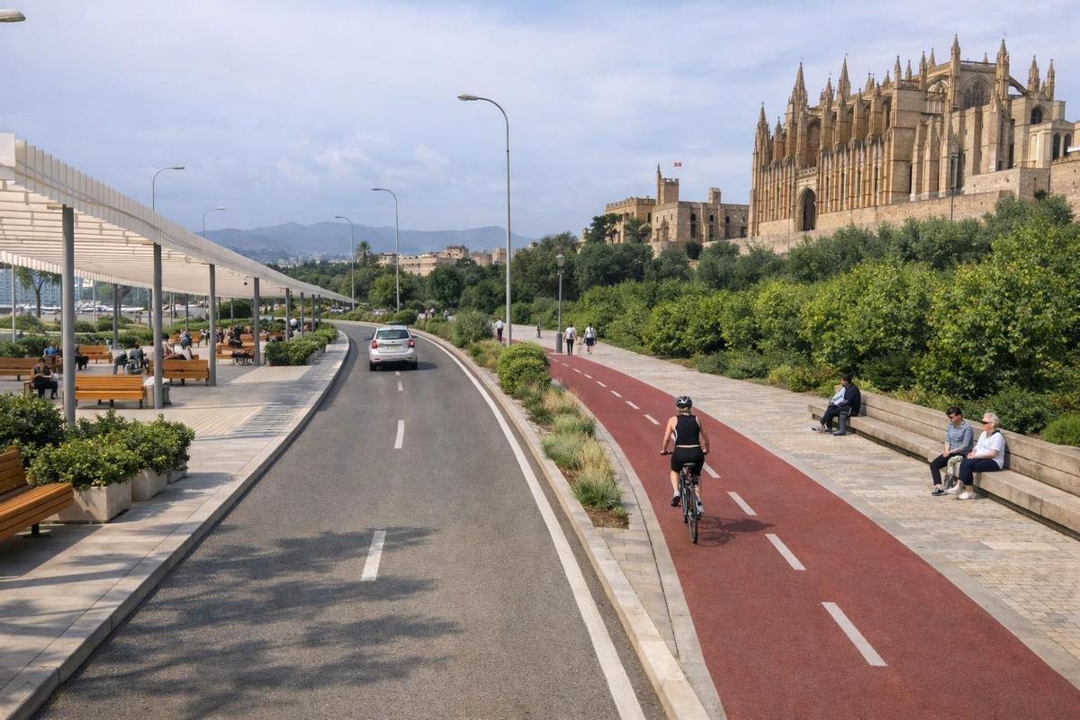 Recreación del proyecto a la altura de la Catedral.