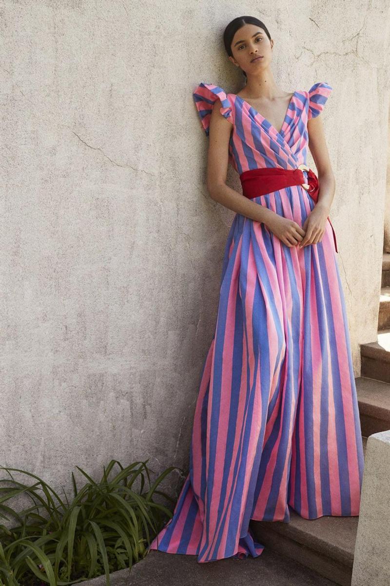 Carolina Herrea Resort 2018: vestido de rayas