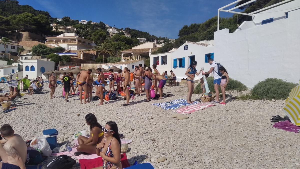 La cala de la Barraca o del Portitxol, en una imatge d’aquest matí