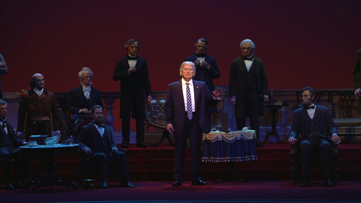 El Trump robot ya se encuentra en el Salón de los Presidentes de Disney World