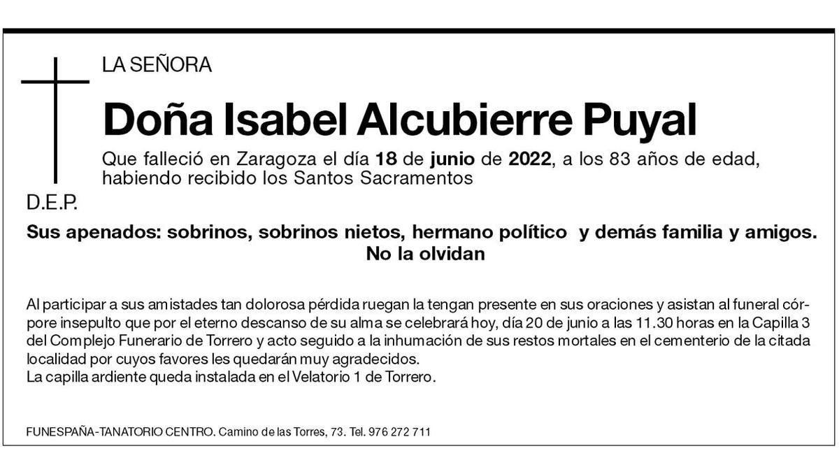 Isabel Alcubierre Puyal