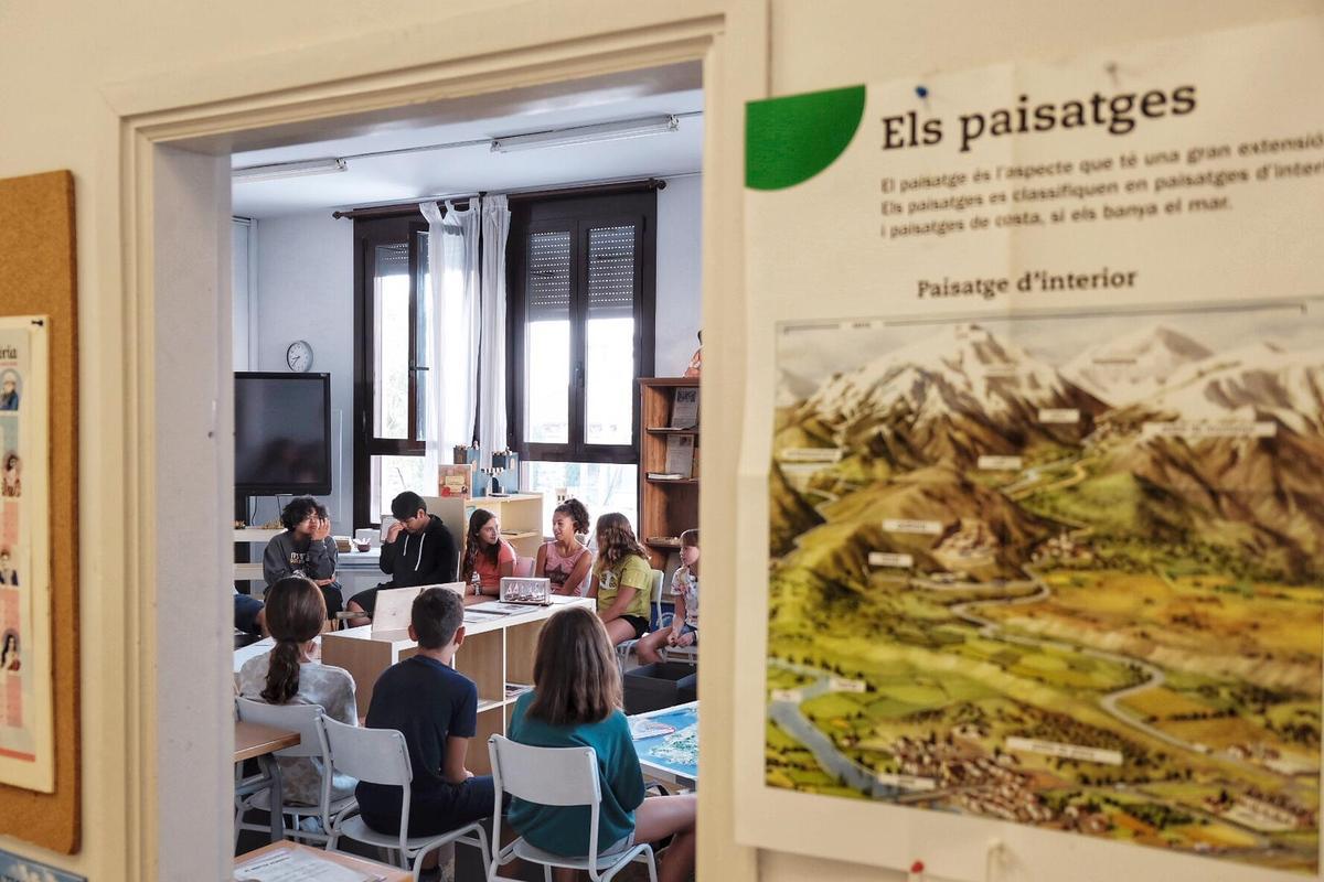 Vuelta al cole en la escuela Josep Maria Xandri, de Sant Pere de Torelló