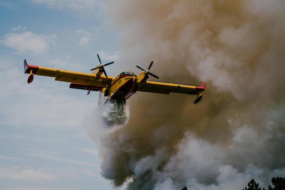 El incendio de Boborás, el primer foco importante en Ourense antes del verano