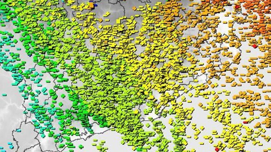 Més de 300 llamps a Girona