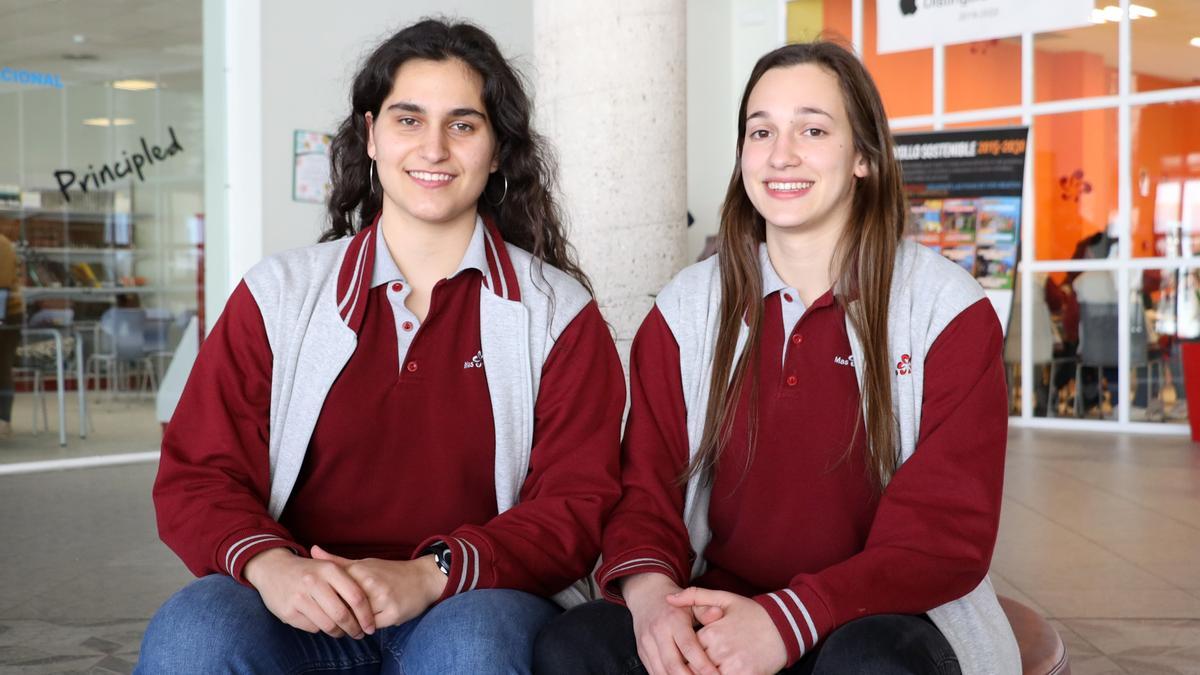 Laura y Candela, alumnas seleccionadas con la beca estadounidense.