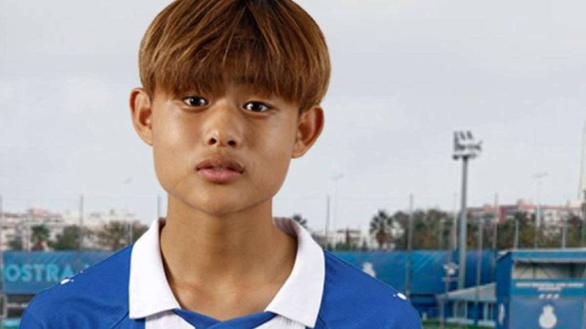 Daehan Lee jugaba en el Infantil A blanquiazul